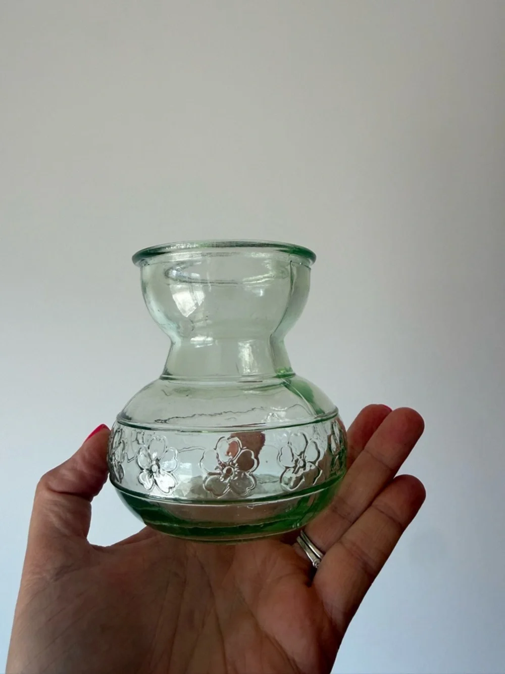 Green Glass Floral Accent Vase - Home‎ Accents